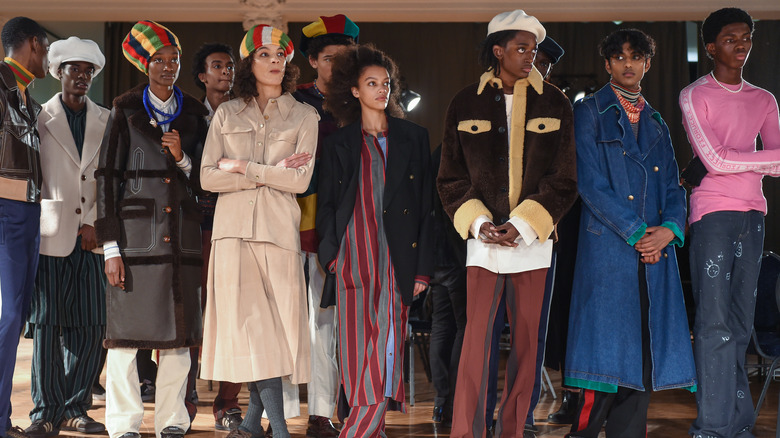 Black models at fashion show