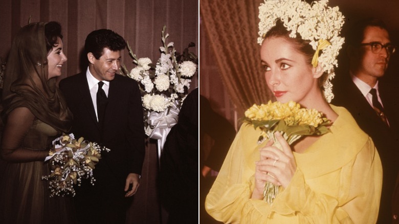 Elizabeth Taylor at two of her wedding ceremonies