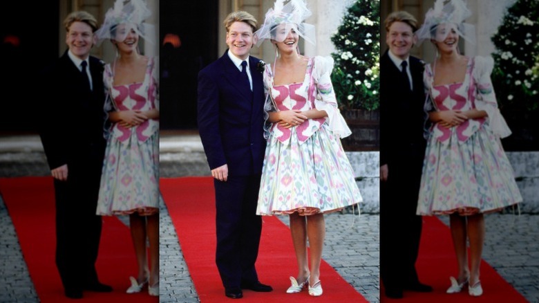 Kenneth Branagh and Emma Thompson on their wedding day