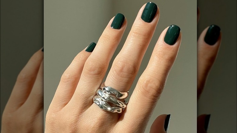 deep moss green nail polish