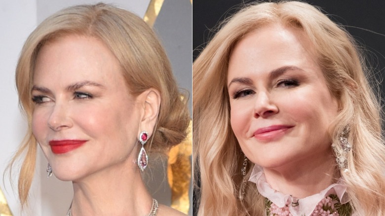 Nicole Kidman arrives at the 89th Annual Academy Awards at Hollywood & Highland Center on February 26, 2017 in Hollywood, California (2017); Nicole Kidman arrives for the Goldene Kamera on March 4, 2017 in Hamburg, German (2017)