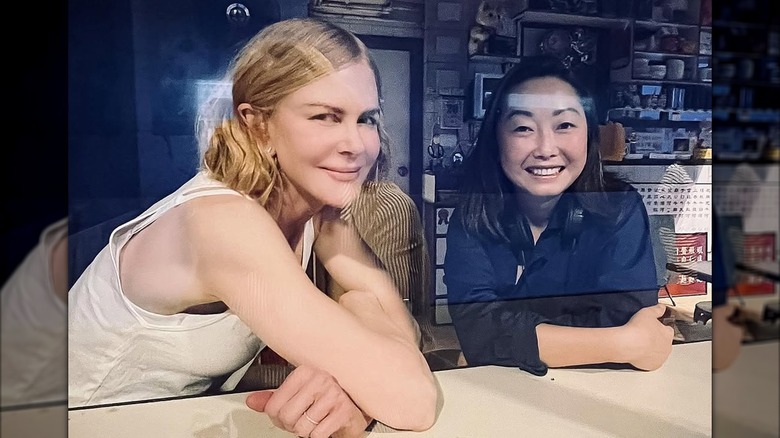 Nicole Kidman poses with Lulu Wang in May 2022 (2022)