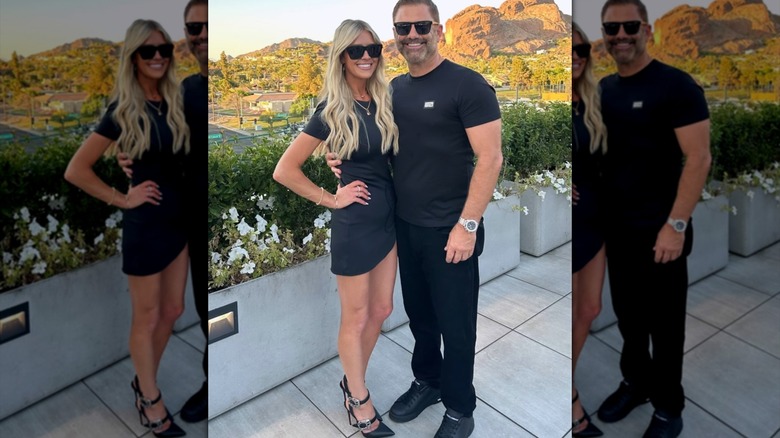 Christina Haack posing with Christopher Larocca