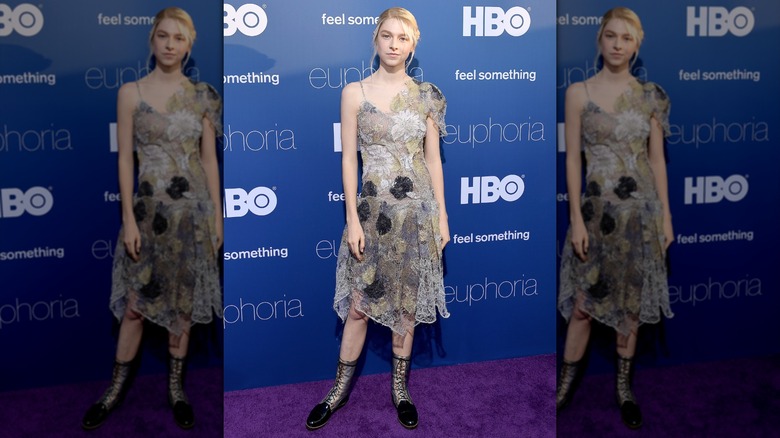 Hunter Schafer at the 2019 "Euphoria" premiere in LA