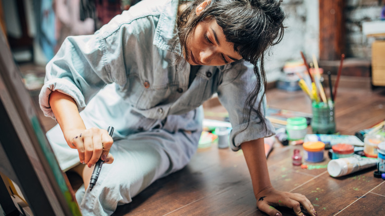 woman in the zone painting