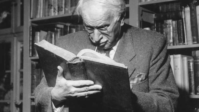 Carl Jung reading a book