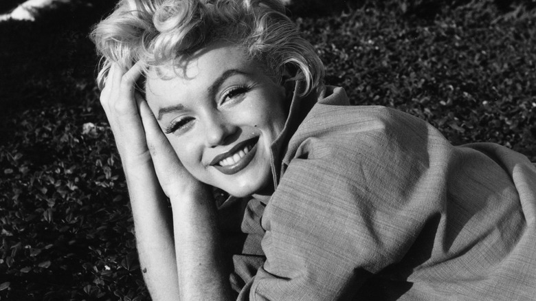 Black and white photo of Marilyn Monroe