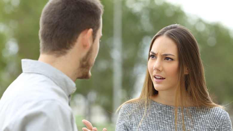Heated discussion between couple