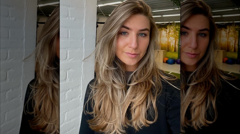 A blond haired woman