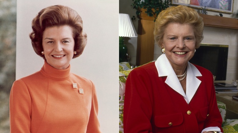 Betty Ford in 1976 and in 1987.