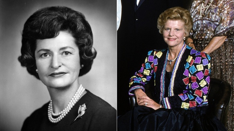 Lady Bird Johnson in 1962 and in 1981.