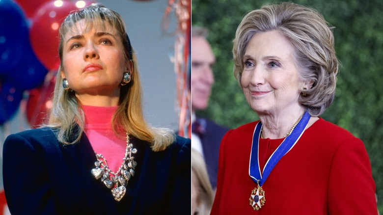 Hillary Clinton in 1992 and in 2025.