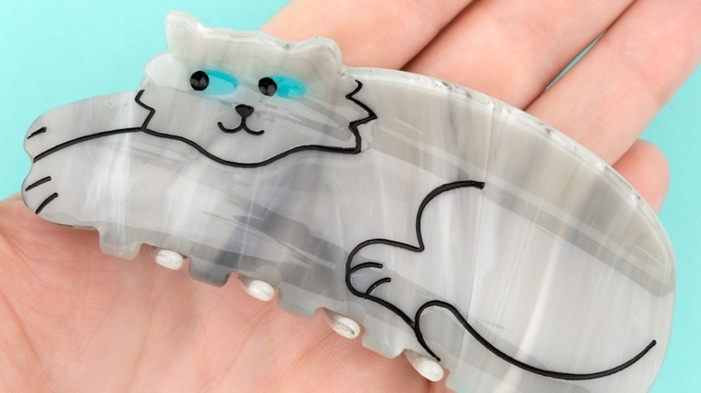 Coucou Suzette Gray Cat Hair Claw