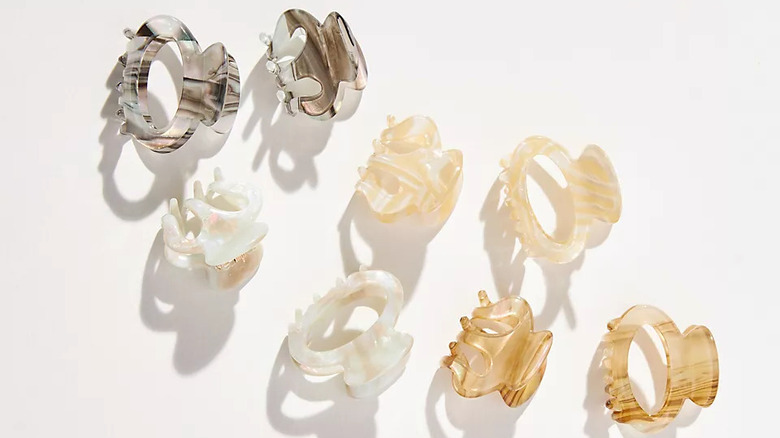 Anthropologie Mini Claw Hair Clip Set