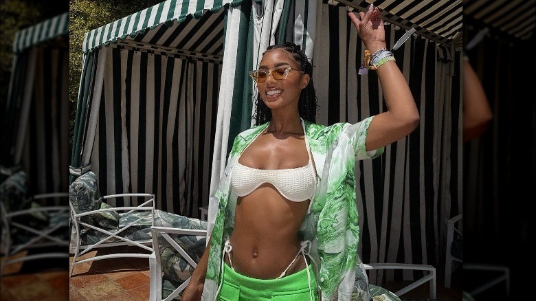 Short-sleeve button-down beach cover-up