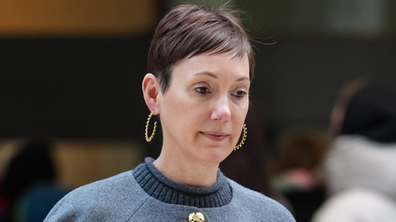 A woman with a pixie haircut