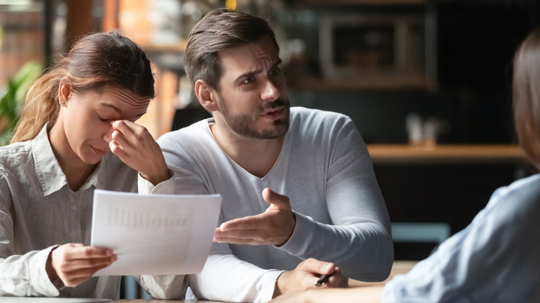 Couple having financial issues