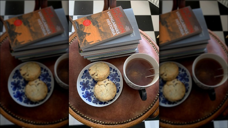 stack of books by skones