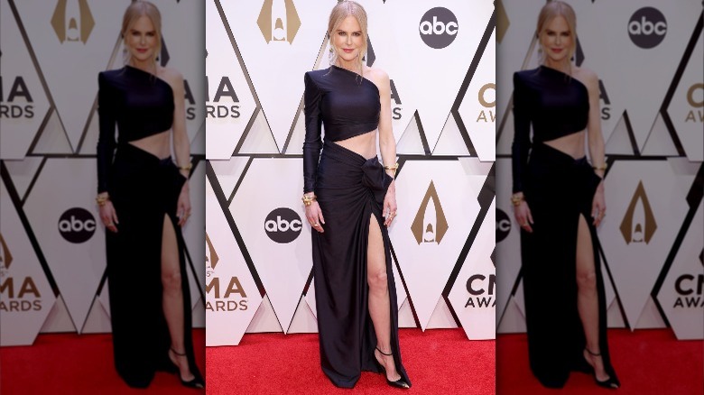 Nicole Kidman wearing an LBD and heels