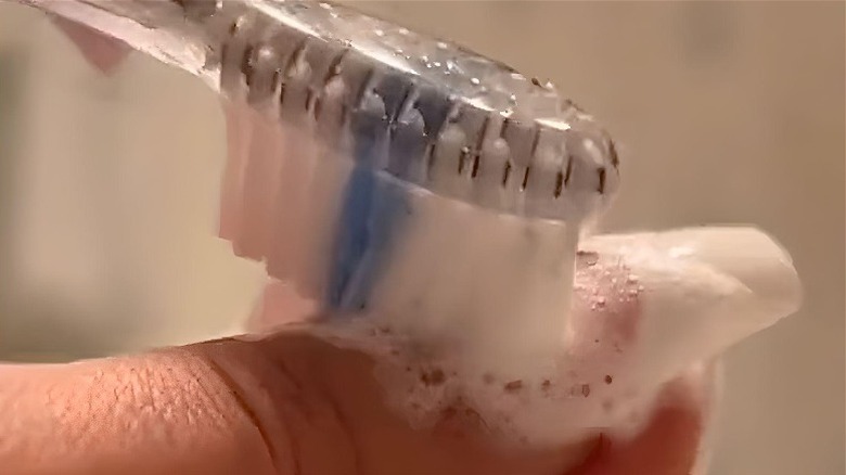 Woman with long nails