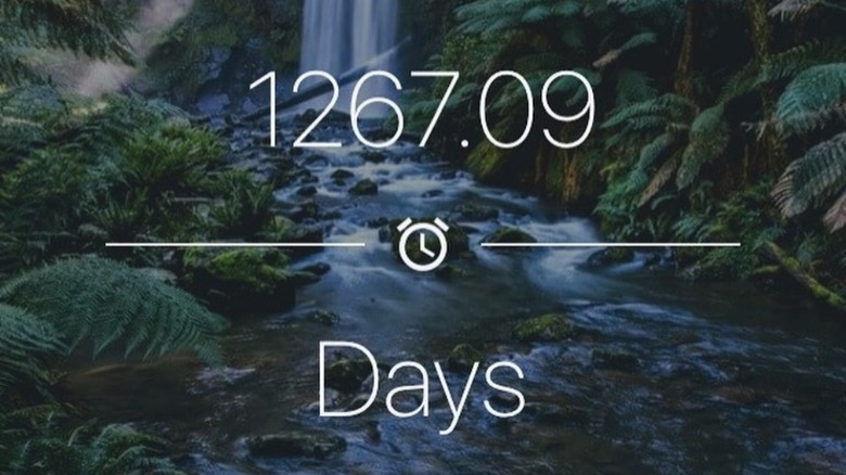 Screenshot from Sober Time app