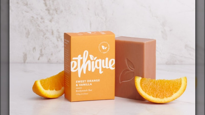 Orange slices and body soap