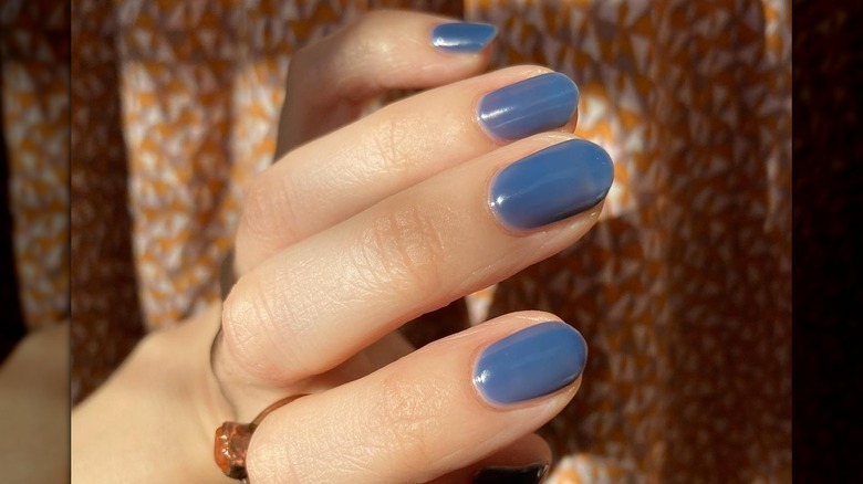 gray blue jelly nails