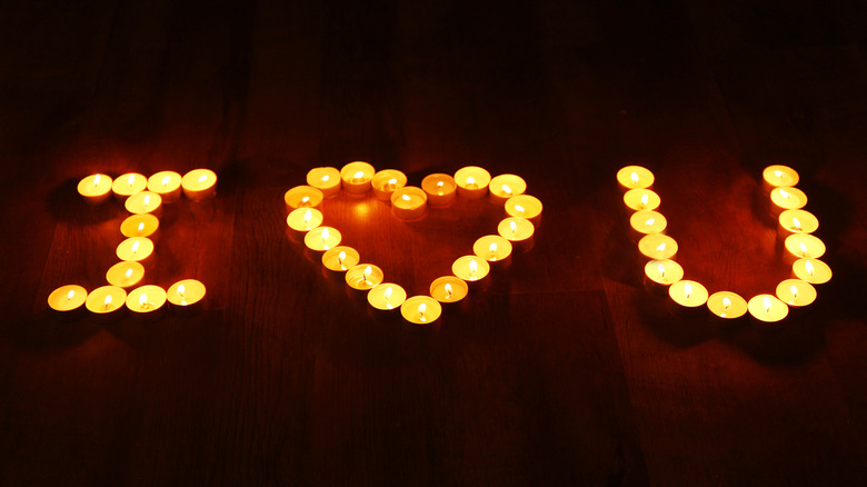 i love you candles