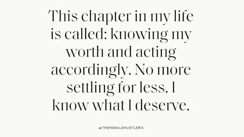 self-love quote from The Female Hustlers