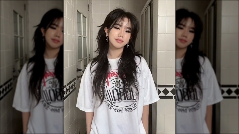 Long layered hairstyle