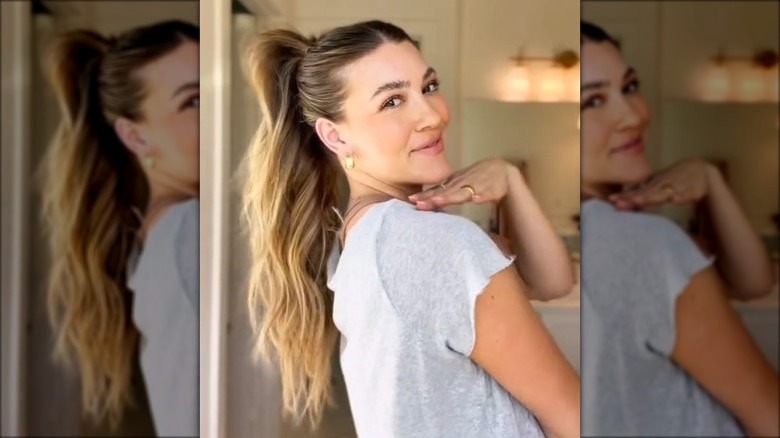 Long ponytail hairstyle