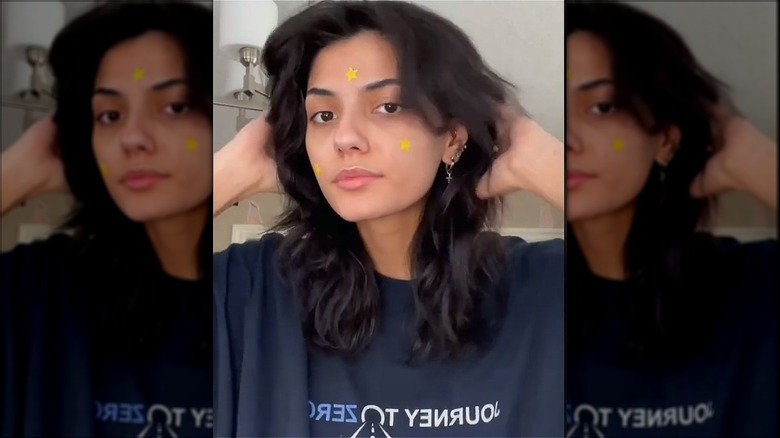 Medium length layered hairstyle