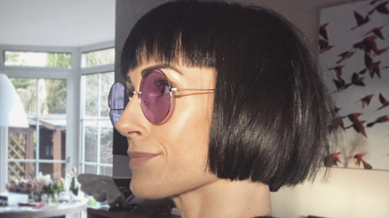 A woman with a short bob