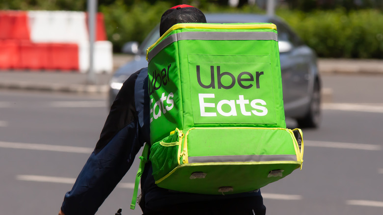An Uber Eats driver