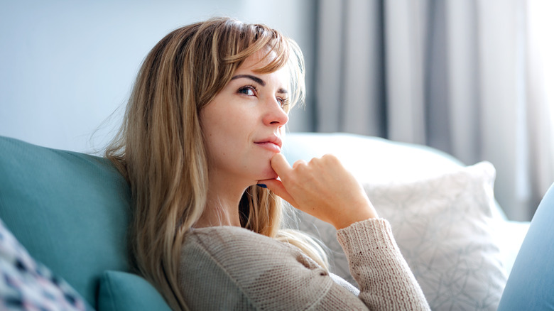 woman deep in thought