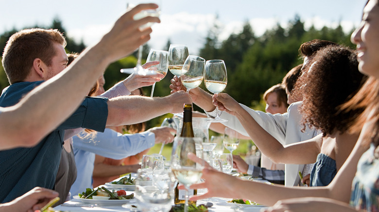 Outdoor rehearsal dinner