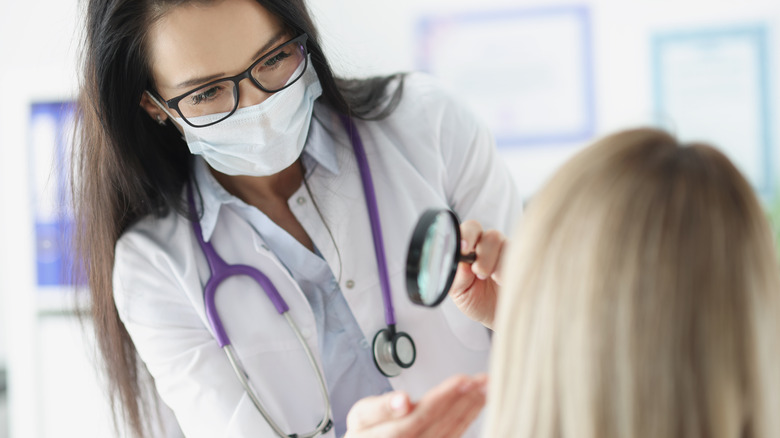woman talking to doctor