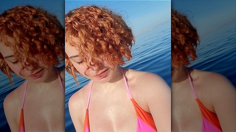 woman with curly french bob