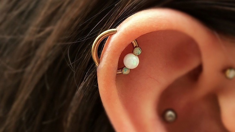 orbital piercing on ear