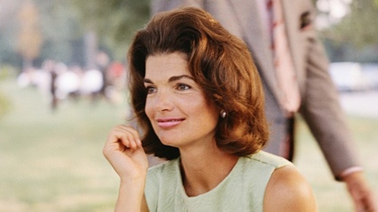 Jacqueline Kennedy Onassis with a flipped bob