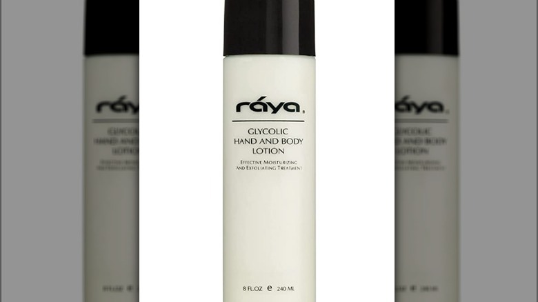 White bottle of raya cream