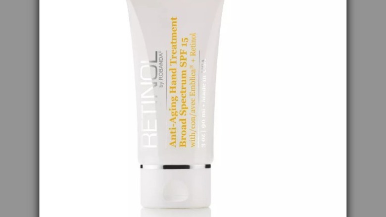 Retinol hand cream tube