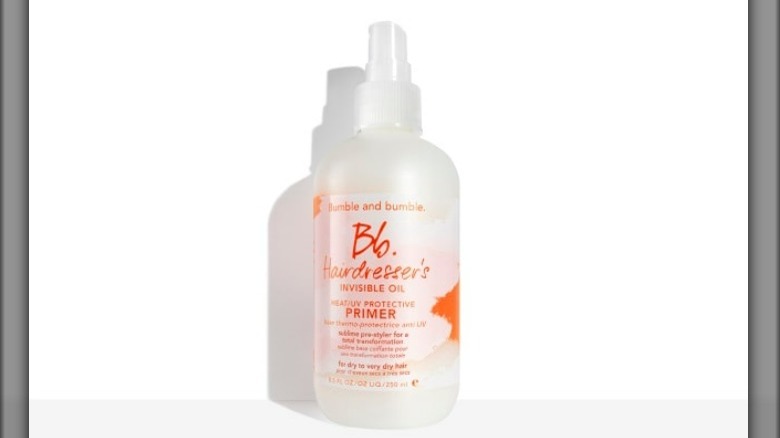 White and orange heat protectant