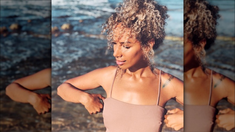 Leona Lewis with curly hair