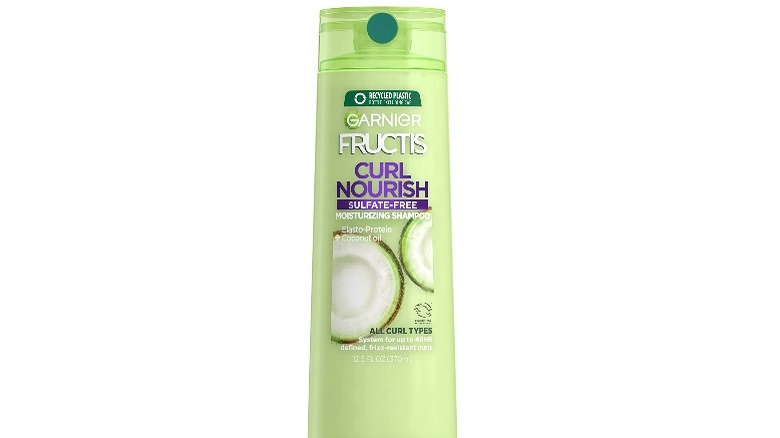 Green bottle of shampoo