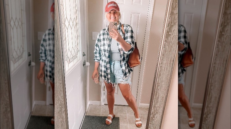 baseball hat flannel outfit