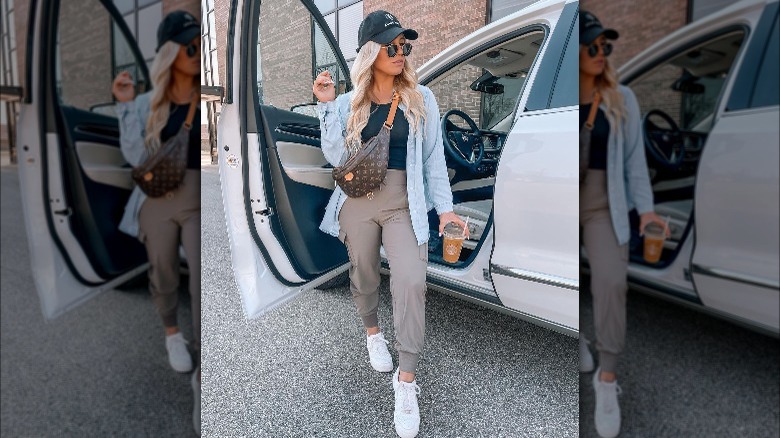 casual baseball hat outfit