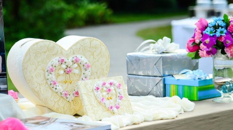 Assortment of wedding gifts