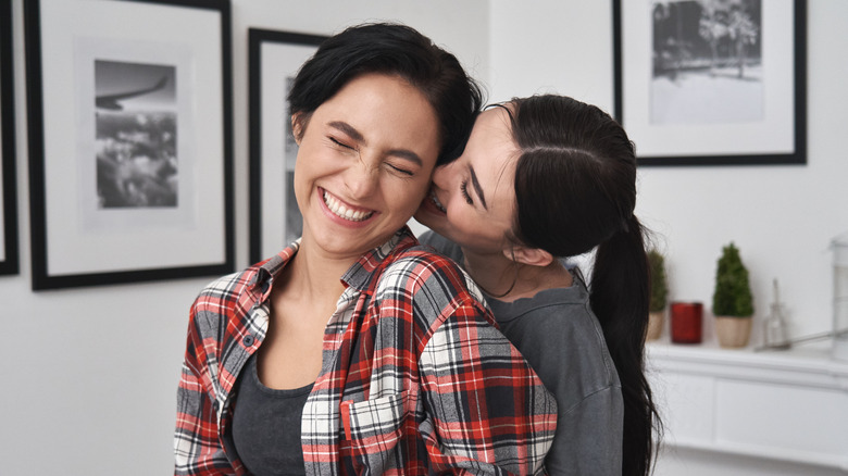 happy lesbian couple