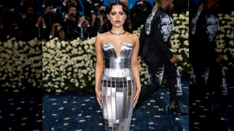 Jenna Ortega wears a dress made of metal rulers to the Met Gala